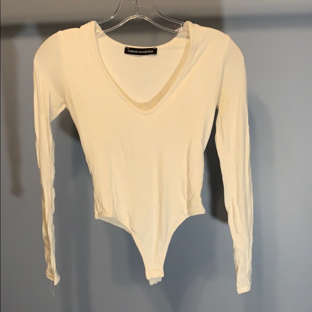 Naked Wardrobe White Body Suit